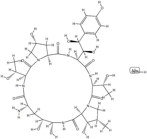 1-[(4R,5R)-4,5-Dihydroxy-L-ornithine]echinocandin B hydrochloride (1:1)