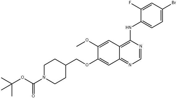 4-[[[4-[(4-Bromo-2-fluorophenyl)amino]-6-methoxy-7-quinazolinyl]oxy]methyl]-1-piperidinecarboxylic a