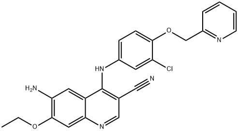 4-[4-[(2-Pyridyl)methoxy]-3-chloroanilino]-6-amino-3-cyano-7-ethoxyquinoline