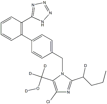 2-Butyl-4-chloro-1-[[2'-(2H-tetrazol-5-yl)[1,1'-biphenyl]-4-yl-2,3,5,6-d4]methyl]-1H-imidazole-5-met