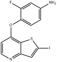 3-Fluoro-4-(2-iodothieno[3,2-b]pyridin-7-yloxy)benzenamine