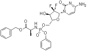 N-(2'-脱氧-2',2'-二氟-P-苯基-5'-胞苷酰)-L-丙氨酸苄酯